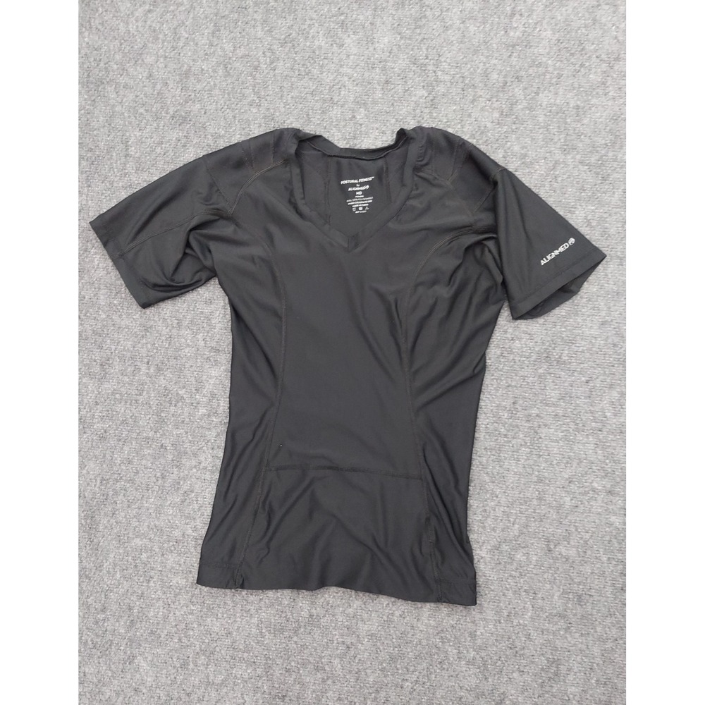 Postural Fitness by Alignmed Top Shirt Women Medium Black Short Sleeve